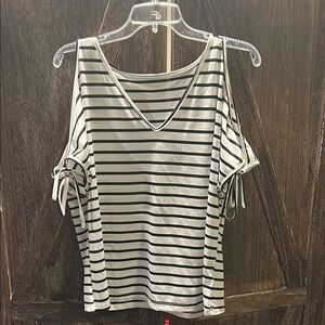 Striped V-Neck Women's Top
